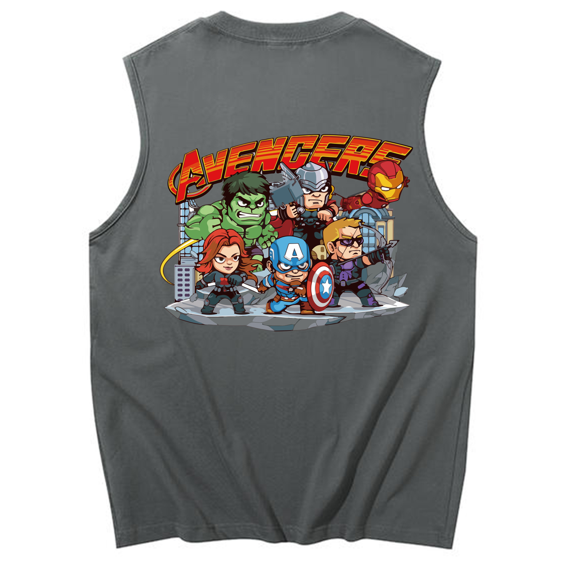（画像用） アベンジャーズ The Avengers コットン100％タンクトップ（背面プリント）
